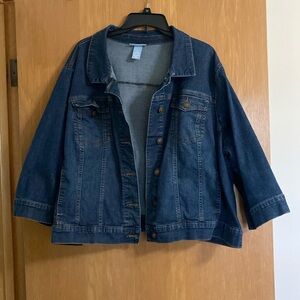 Liz and Me Jean Jacker, Size 2X, 22W/24W, 3/4 Sleeves